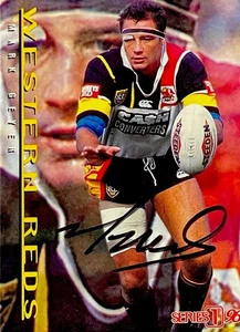 Signed 1996 Dynamic Series 1 Mark Geyer Western Reds Nrl Card - Picture 1 of 2
