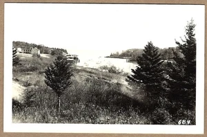 New Harbor, ME RPPC Panoramic Bay & Homes View - Lorimer E. Brackett #684 - Picture 1 of 2