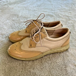 Ecco Brogue Longwing Hydromax Golfschuhe Turnschuhe Damen 6 US Roségold Leder - Bild 1 von 6