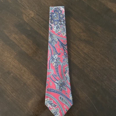 Corbata de cuello Alexander Lloyd Boston clásica multicolor de seda cachemira para hombre Foto 1 de 4