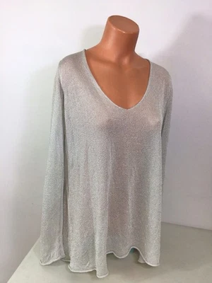 Suéter Talbots Plateado Hecho en Italia Mujer 2X Foto 1 de 4