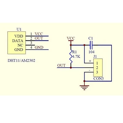 Fünf digitale Sensoren zur Messung von Temperatur und Luftfeuchtigkeit mit Kabe - Bild 1 von 4