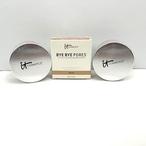 3 it COSMETICS BYE BYE PORES Medium Finishing Powder TINTED SKIN-BLURRING NIB - Picture 1 of 4