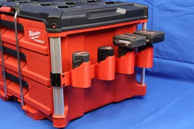 M12 Battery Holder Milwaukee PACKOUT – 4-Slot Mount for M12 Batteries