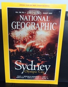 National Geographic Magazine ~ AUGUST 2000 - OLYMPICS Sydney Australia w/ Poster - Picture 1 of 9
