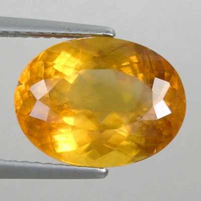 4.77 ct MIND BLOWING  YELLOW ORANGE EARTH MINES NATURAL CALCITE  Oval Cut DB - Image 1 of 2