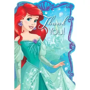 Ariel Sirenetta Sogno Grande 8 Cartolina Thank You Compleanno Festa Scheda Note - Picture 1 of 1