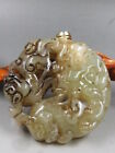 100%Chinese Natural Jade Hand-carved,Exquisite statues,Snuff Bottle"2-Dragon"