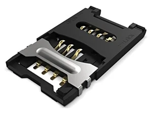 SIM5055-6-1-25-00-A Steckverbinder: für Karten Mini SIM SMT gold flash PIN: 6 Gl - Bild 1 von 1