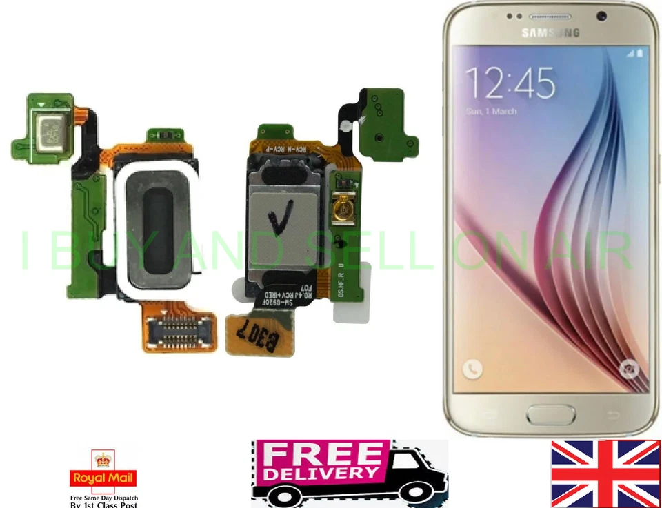 Samsung Galaxy S6 oreja altavoz y micrófono superior micrófono micrófono G920F Foto 1 de 1