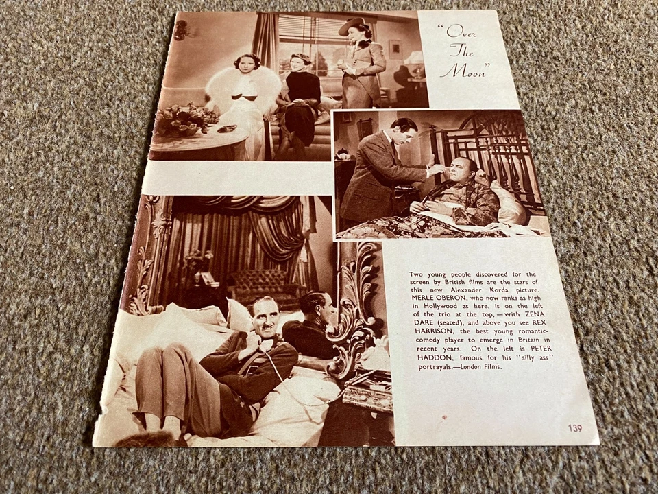 FLM10 PICTURE REVIEW OVER THE MOON MERLE OBERON ZENA DARE & REX HARRISON - Image 1 of 1