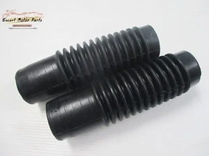 Fit HONDA S90 CS90 CB100 CB125 CT90 CT110 FRONT FORK BOOT RUBBER BLACK PAIR [ES] - Picture 1 of 6