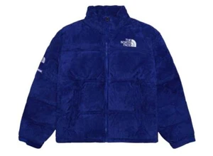 Supreme The North Face Suede Nuptse Jacket Blue - Picture 1 of 3