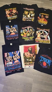 Mike Tyson DEADSTOCK Boxeo LOTE 9 Holyfield Lewis Ruiz Trinidad McNeeley Camiseta - Imagen 1 de 4
