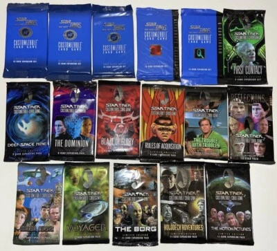 Star Trek CCG -  *17 x Complete 1st Edition Booster Packs* Factory Sealed - Image 1 of 3