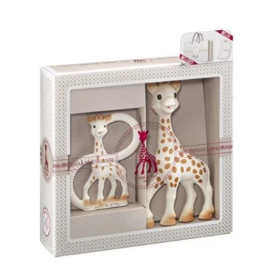 Vulli Sophie The Giraffe Birth Gift Set Teether & Toy Vanilla Teething Ring - Image 1 of 3