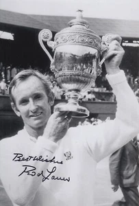 AUTÓGRAFO DE TENIS ROD LAVER FIRMADA A MANO 12X8 WIMBLEDON 12 - Imagen 1 de 1