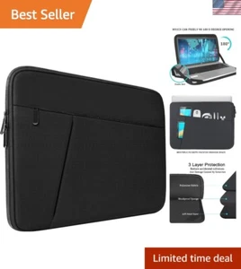 15.6 Inch Laptop Sleeve - Stylish Shockproof Neoprene Case with Front Pocket - Picture 1 of 9