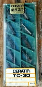 KYOCERA CERATIP Inserts (10) Grade TC-30 NEW TZM-04667 A - Picture 1 of 3