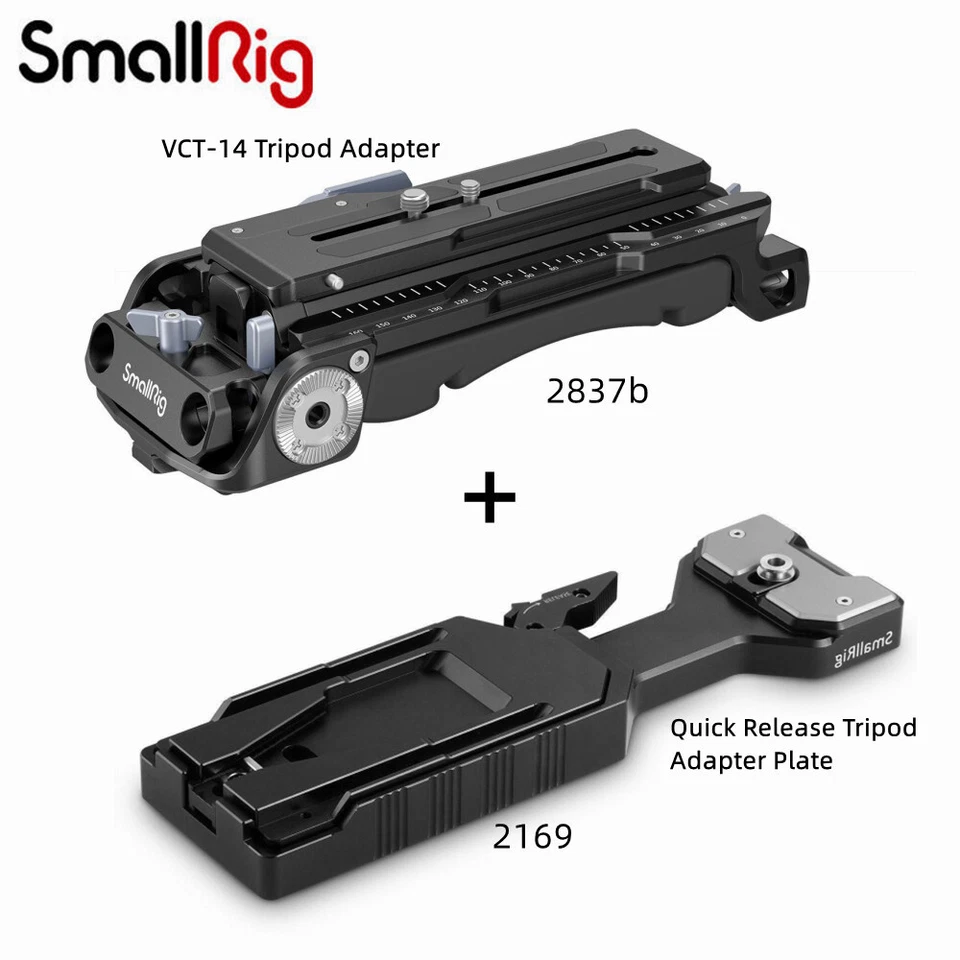 SmallRig VCT-14 Quick Release Tripod Plate 2169 With VCT-14 Shoulder Plate 2837B - Image 1 of 4
