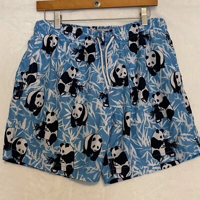 Trunks Surf & Swim Co panda pantaloncino da bagno uomo taglia large blu - Immagine 1 di 4