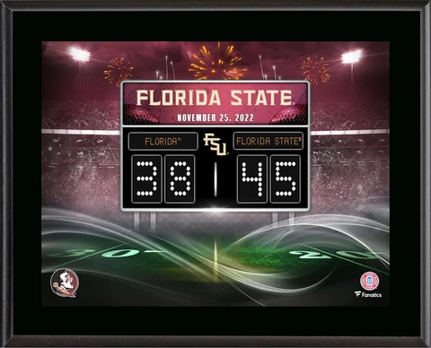 Florida State Seminoles 10.5" x 13" 2022 Win vs Florida Gators Plaque Cover