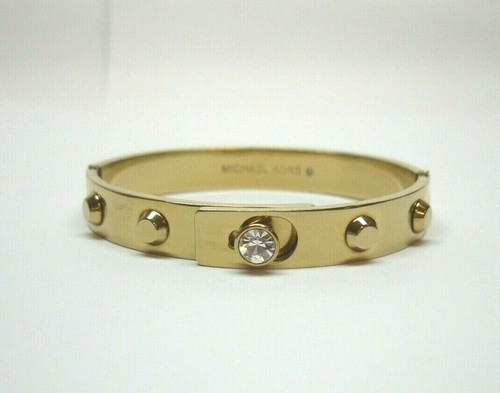 BRACCIALE MICHAEL KORS TONO ORO HERITAGE ASTOR BORCHIATO CERNIERA CON CRISTALLO