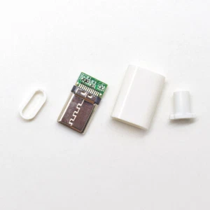 5 Sets USB 3.1 Type C USB C Male Plug DIY Connector Solder Housing Cover White - Picture 1 of 9