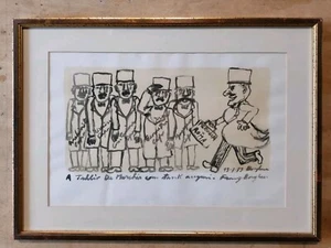 Franz Borghese Gouache su carta con dedica 1979 - Foto 1 di 6