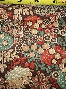 Vintage FALL HARVEST COTTON Leaf Pattern 9/10 Of A Yard - Picture 1 of 6