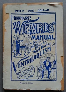 Herrmann's Wizards' Manual SC Secrets Magic Black Art Mind Reading Ventriloquism - Picture 1 of 3