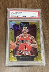 2015-16 Select Gold Prizm #23 - Concourse - Derrick Rose /10 PSA 10 POP 2