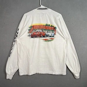 Vintage 90s Sebring Raceway Porsche Club 911 944 T Shirt Adult XL White Mens - Picture 1 of 12