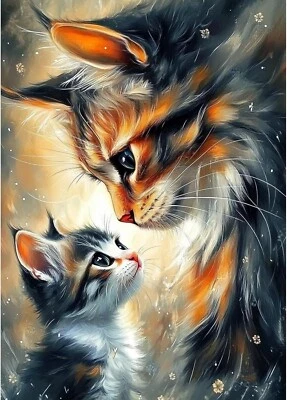 TOSTOG Diamond Painting Kits for Adults,Cats 5D DIY Diamond Art Kit Full Drill Diamond