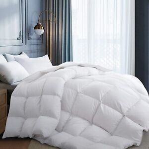 High Quality Goose Down Comforter 100%Egyptian Cotton 1200TC 750Fill Power White