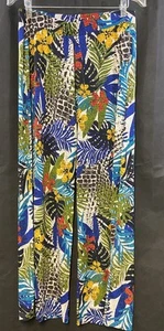 Pantalones Palazzo Peck&Peck Multicolor Floral Cintura Elástica Pull-Up Talla Grande - Imagen 1 de 5