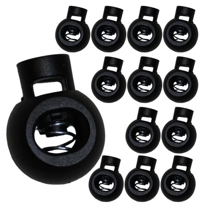 12x Tapón de palanca de resorte de un solo orificio de plástico con bloqueo de cable redondo cordón de 17 mm Foto 1 de 4