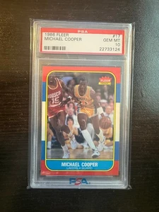 1986-87 Fleer Basketball PSA 10 Gem Mint - Michael Cooper #17 - Bild 1 von 2