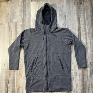 Athleta Jacket Womens Gray CYA Stronger Hoodie Fleece Lined Full Zip Pockets - Picture 1 of 11
