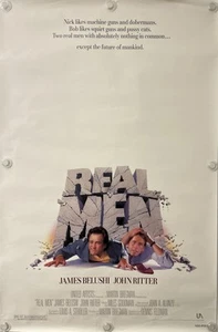 Póster original de una hoja de la película REAL MEN - 1987 - JOHN RITTER - ¡ROLLADO! - Imagen 1 de 7