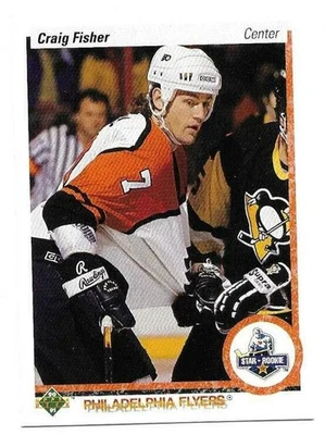 CRAIG FISHER 1990-91 UPPER DECK ROOKIE CARD NEAR MINT CONDITION - Image 1 of 2