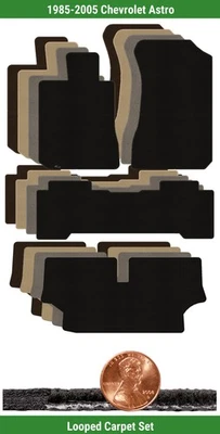 Juego de alfombrillas clásicas personalizadas para Chevrolet Astro 1985-2005 (4 piezas) #8DT Foto 1 de 4