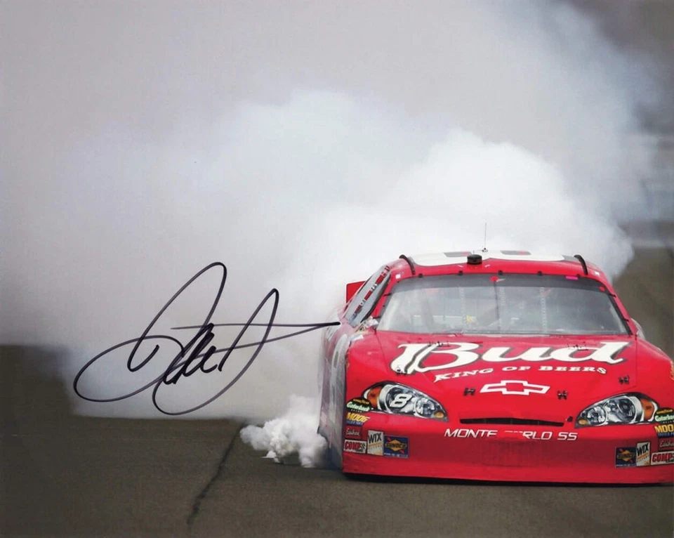 AUTOGRAFIADO Dale Earnhardt Jr. #8 Budweiser RACE WIN BURNOUT (Celebración de la Victoria Foto 1 de 1