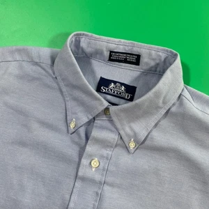 Camisa Stafford Para Hombres Manga Corta Abotonada Azul Claro Oxford Talla 16 1/2 - Imagen 1 de 6