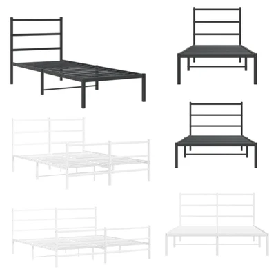 Bettgestell Metallbett Bett Doppelbett Einzelbett mit Kopf- und Fußteil Metall - Bild 1 von 4