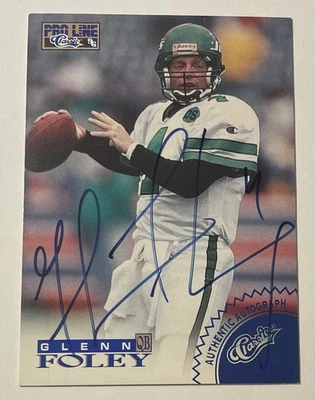 1996 Classic Pro Line Signatures Autograph #GF Glenn Foley On Card Auto - Image 1 of 2