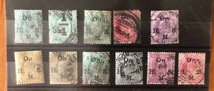 India x11 Stamps KEV11 1902/06 HMS Overprint - Picture 1 of 6