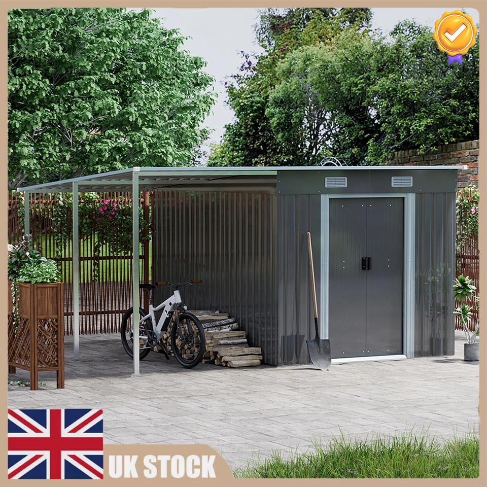 DREAM-GARDENSTORE Sale! Extra Large Metal Garden Storage Shed 9 FT Outdoor Garden Bike Storage Box
