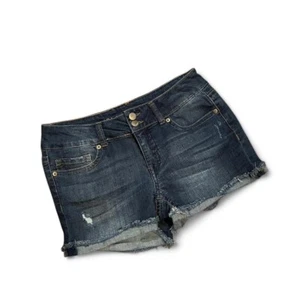 Y2k dark wash jean shorts Rue 21 size 3/4 2000s denim - Picture 1 of 5