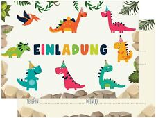 Einladung Dino - 12 Einladungskarten Dinosaurier zum Kindergeburtstag